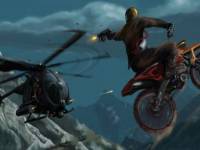 Мотоциклист против вертолета