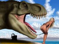 Девушка и динозавр