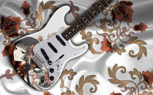 Электро гитара в аниме росписи