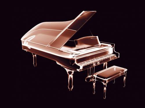 Пианино в 3D графике