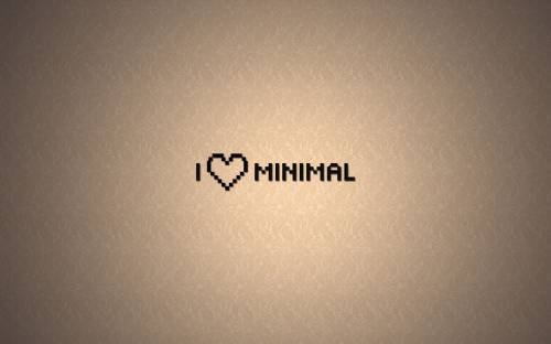 Любовь к минимализму