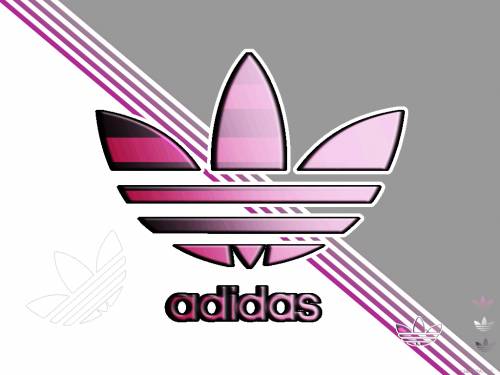 Adidas logo розовое
