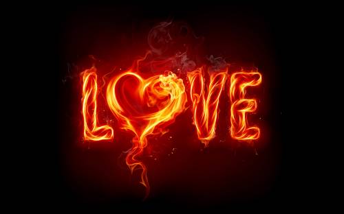 Огненные буквы LOVE